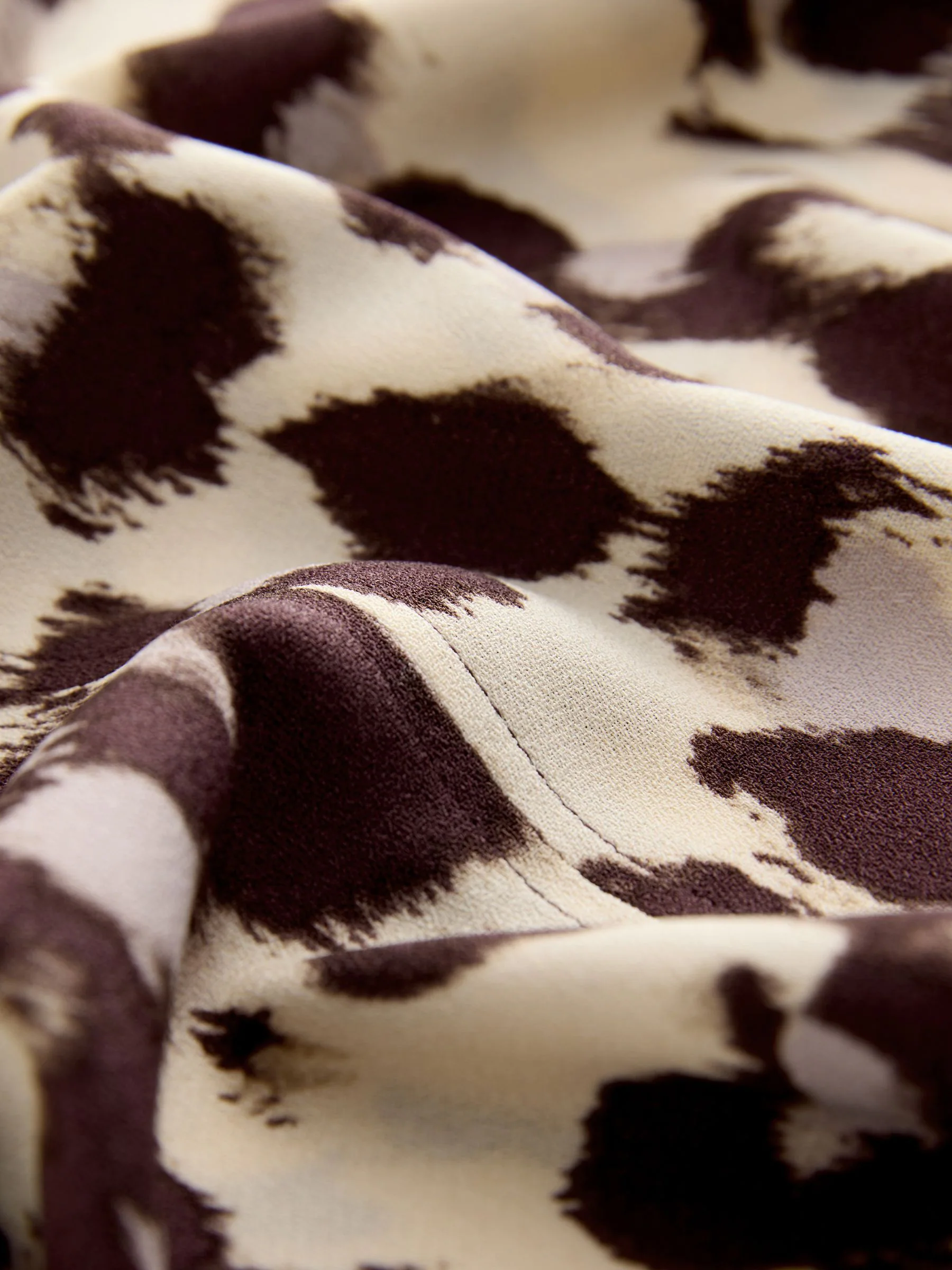 Roze dierenprint - Blouse met V-hals en lange mouwen