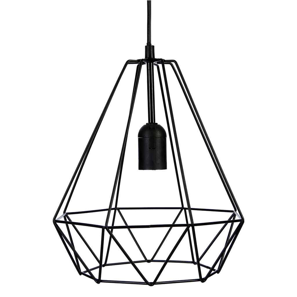 Suspension métal fil noire D 26x29cm