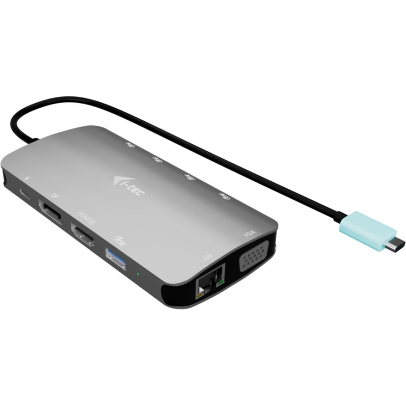 i-tec USB-C Metal Nano 3x Display (DP, HDMI and VGA) Docking Station + Power Delivery 100 W