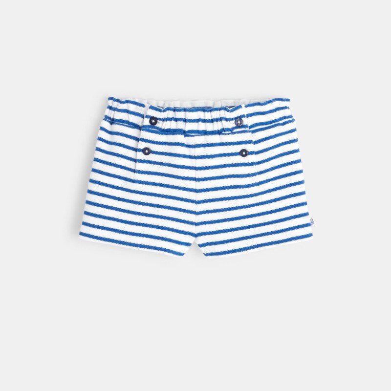 Short maille rayé bleu bébé fille Bleu
