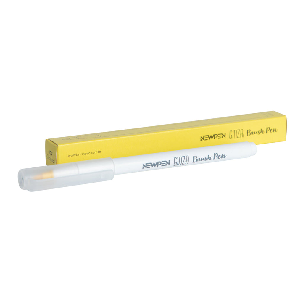 Marcador Ginza Pro Brush Pen Amarelo Newpen