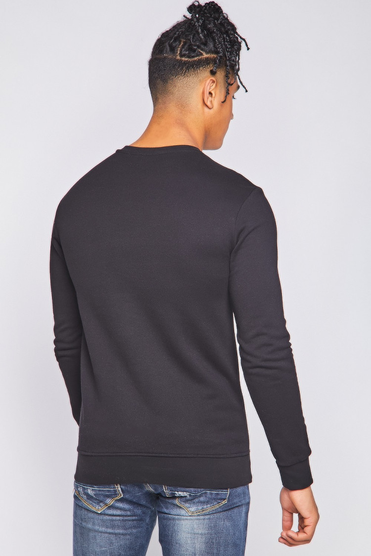 Sweat noir taché jaune