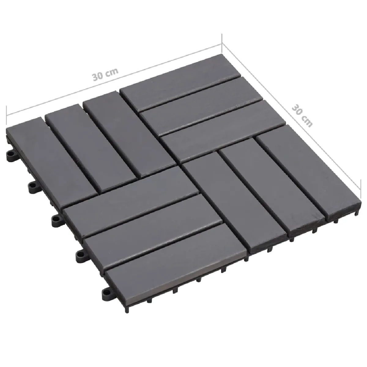 vidaXL Carreaux de terrasse 30pcs délavage gris
