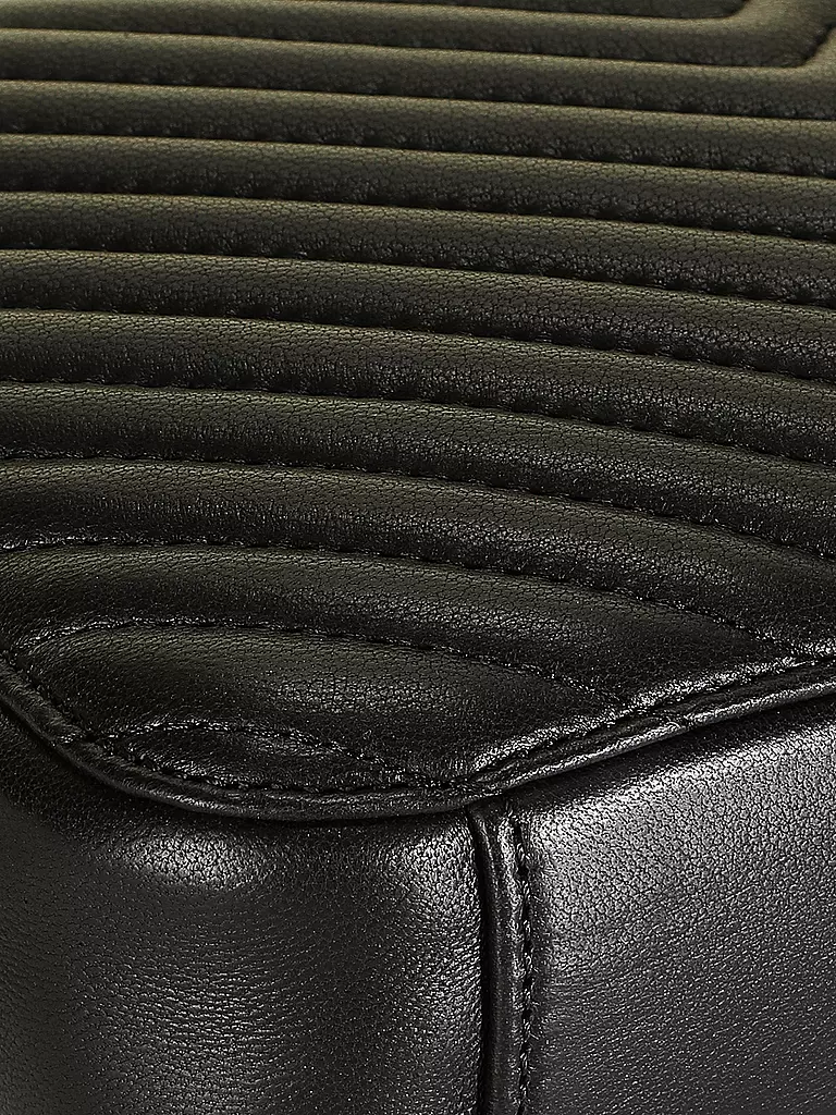 LES VISIONNAIRES Ledertasche - Mini Bag LOLA QUILTING schwarz