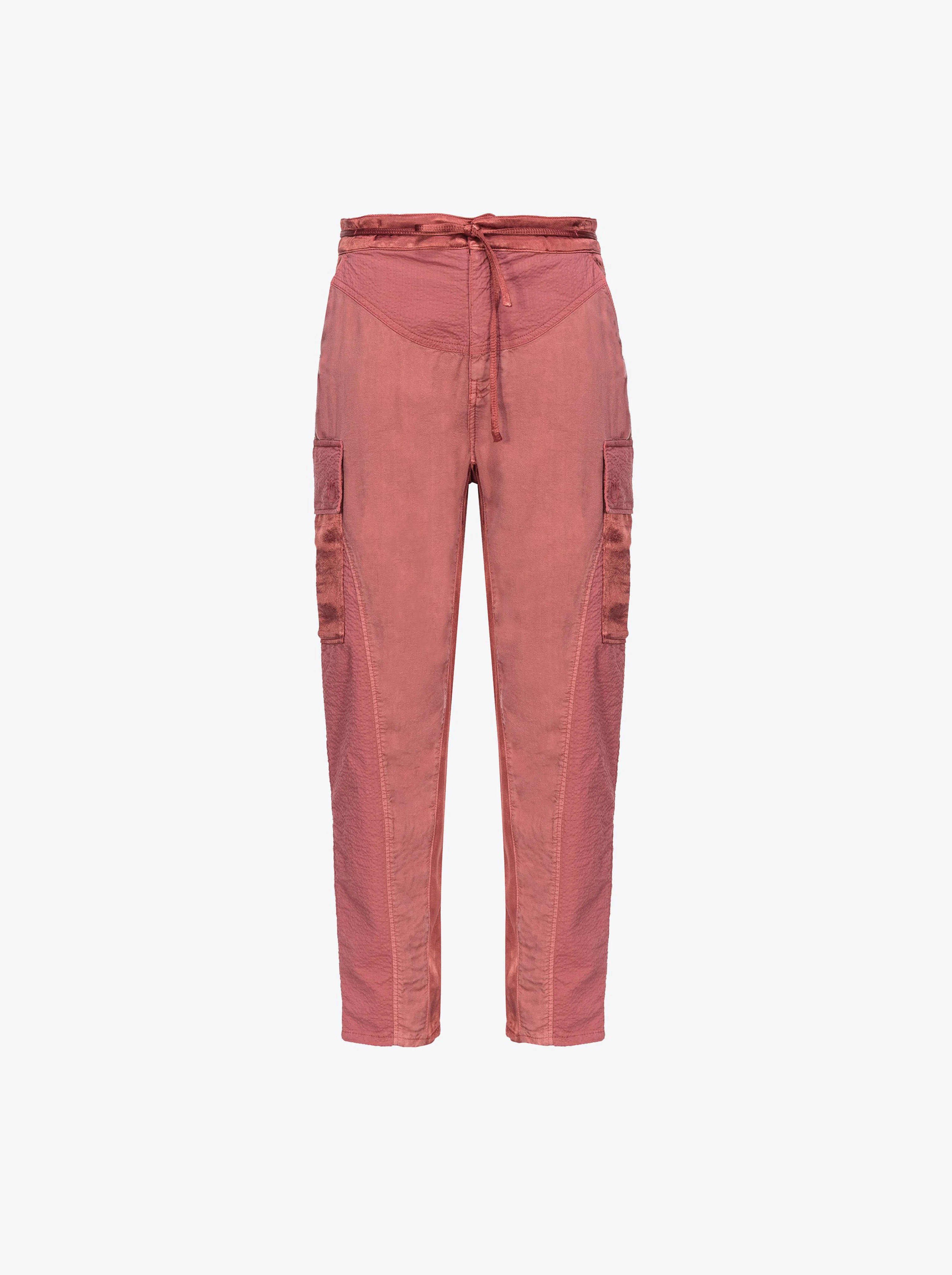 Pantalon cargo fluide | Rose