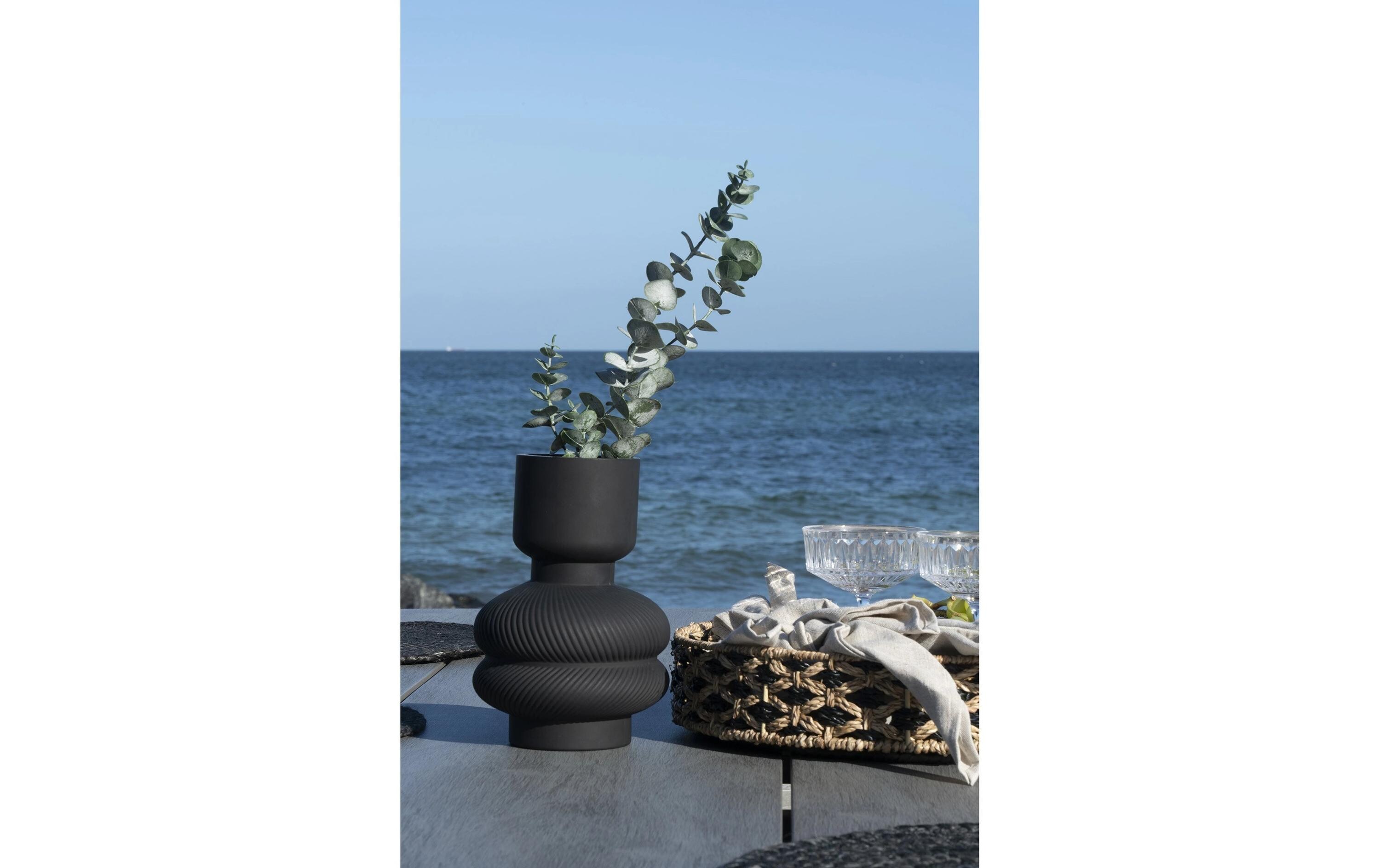 Vase rund 22 cm, SchwarzBlumenvase