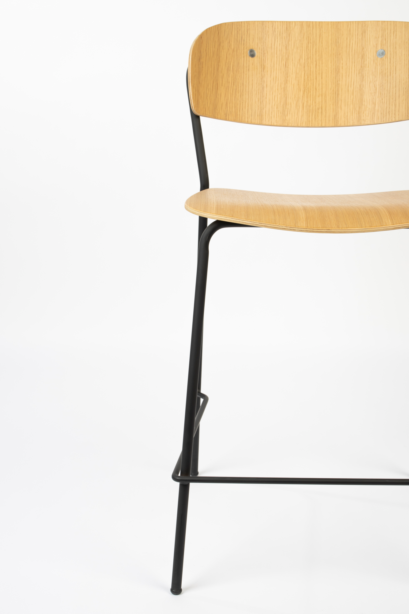 COUNTER STOOL JOLIEN BLACK/WOOD