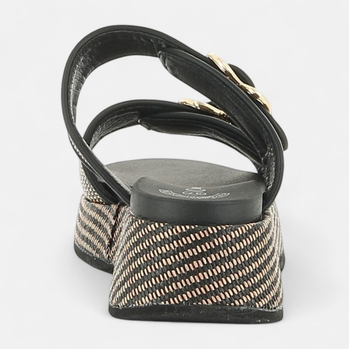 Mules à talon compensé Femme noir