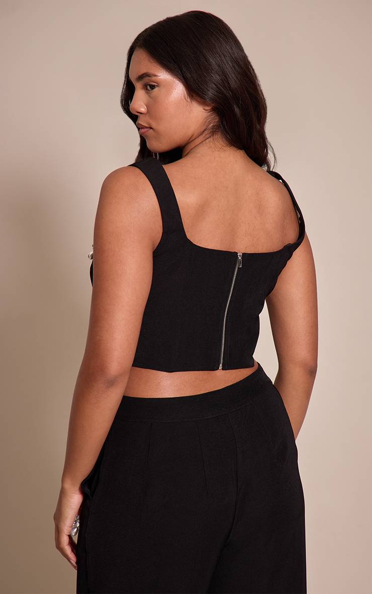 Noir Top Corset Embelli Shape