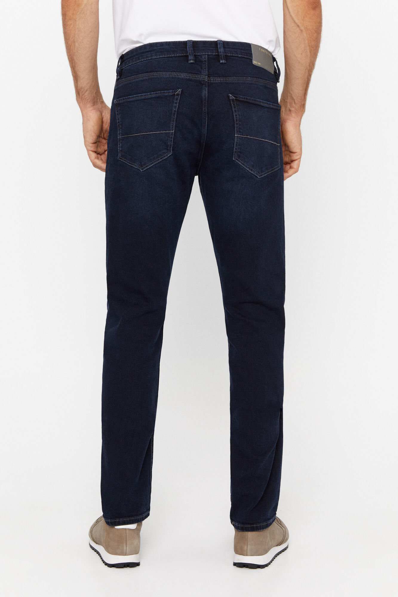 Calça jeans de corte regular - Azul