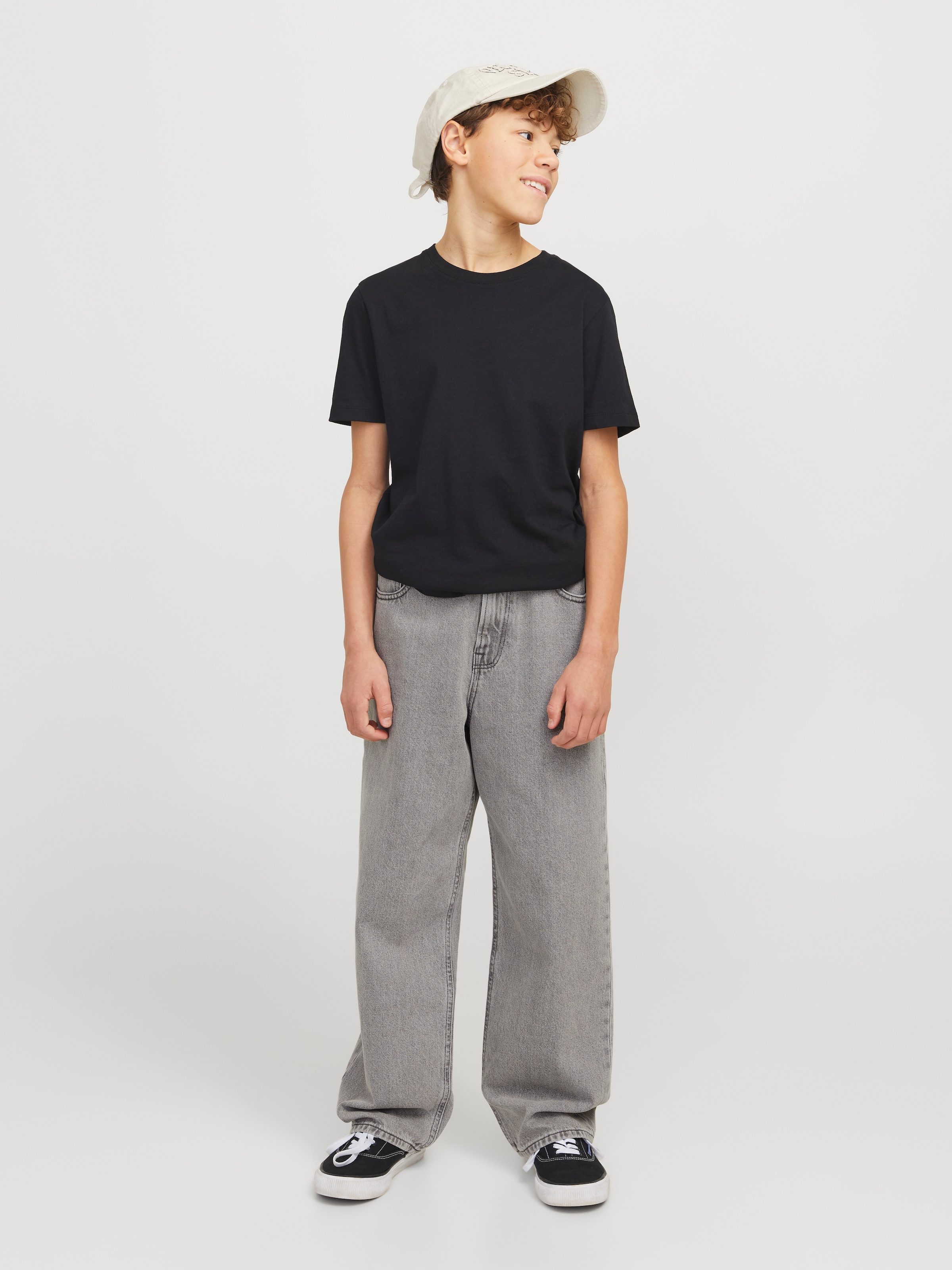Jack & Jones Junior Relax-fit-Jeans »JJIALEX überzeugt durch Komfort und hohe Taille« unifarben, modisch, relaxed fit, Denim