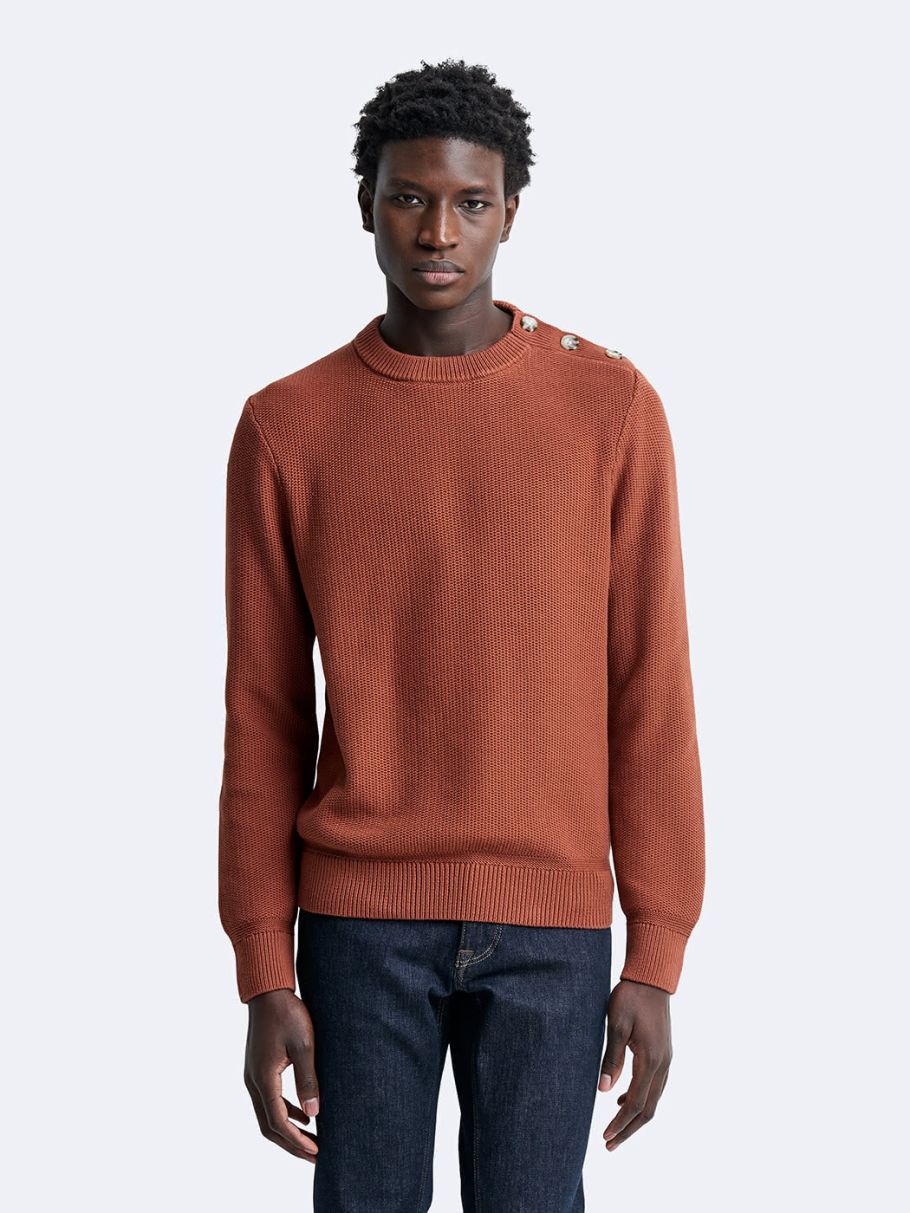 Pull col rond en coton