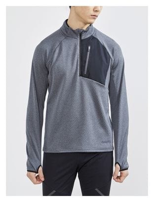 Haut 1/2 Zip Craft Core Trim Thermal Gris Homme