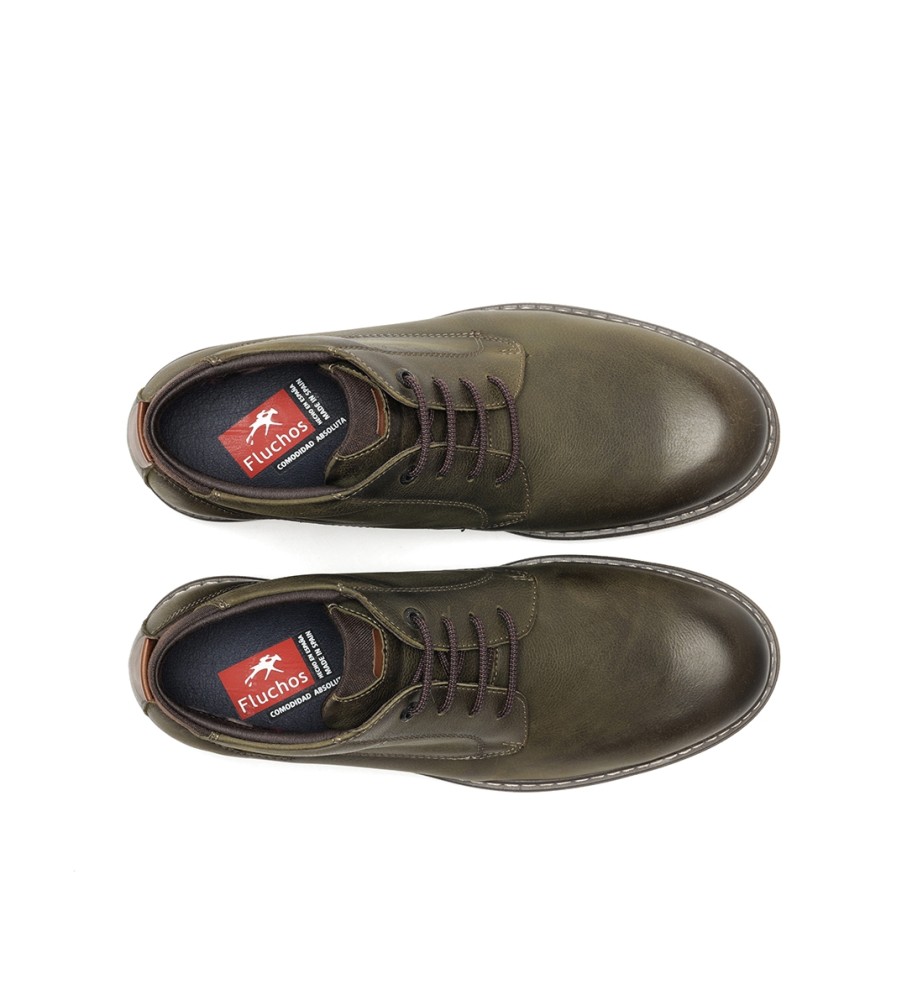 Botas de couro Fluchos F1593 cáqui