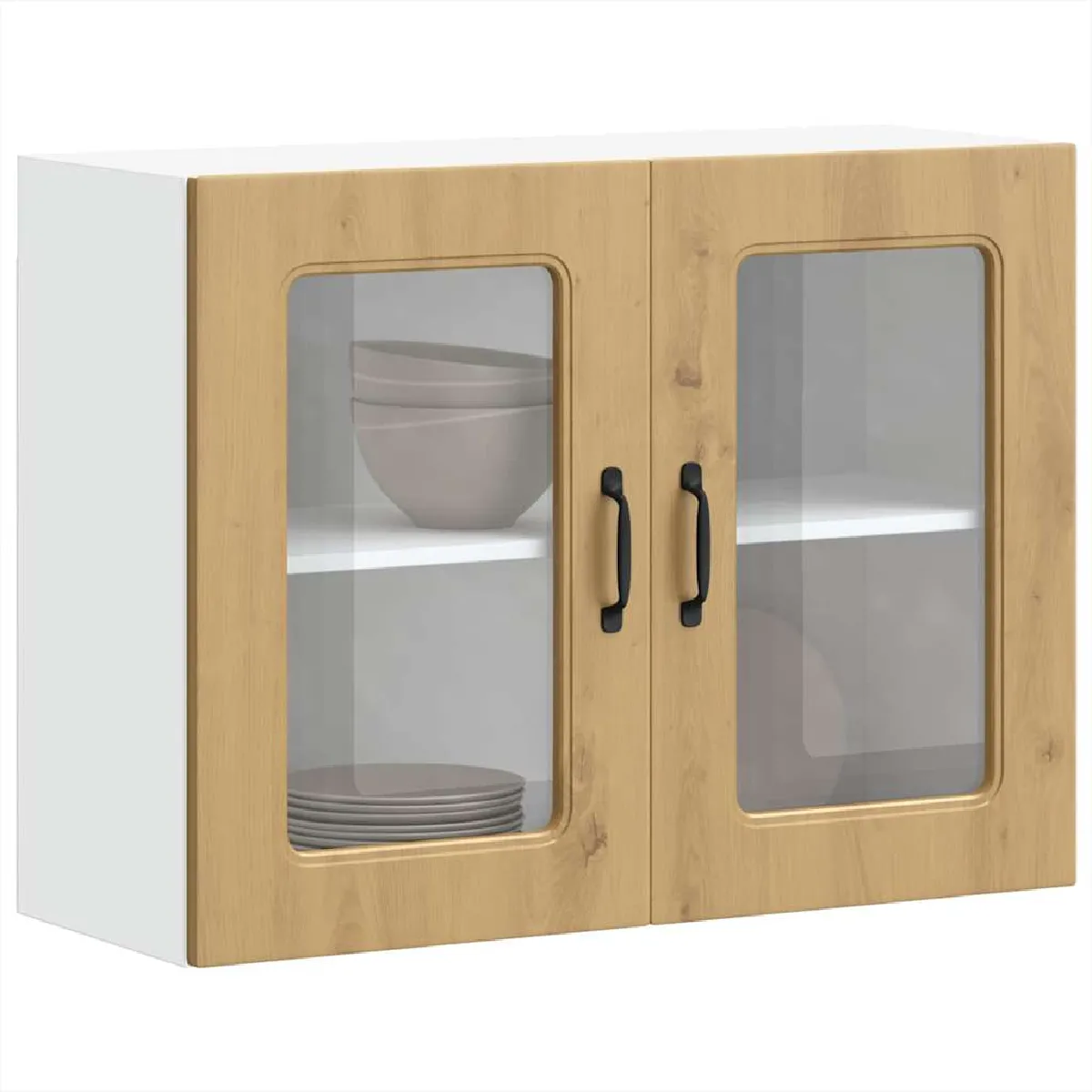 vidaXL Armoire murale de cuisine porte verre Kalmar