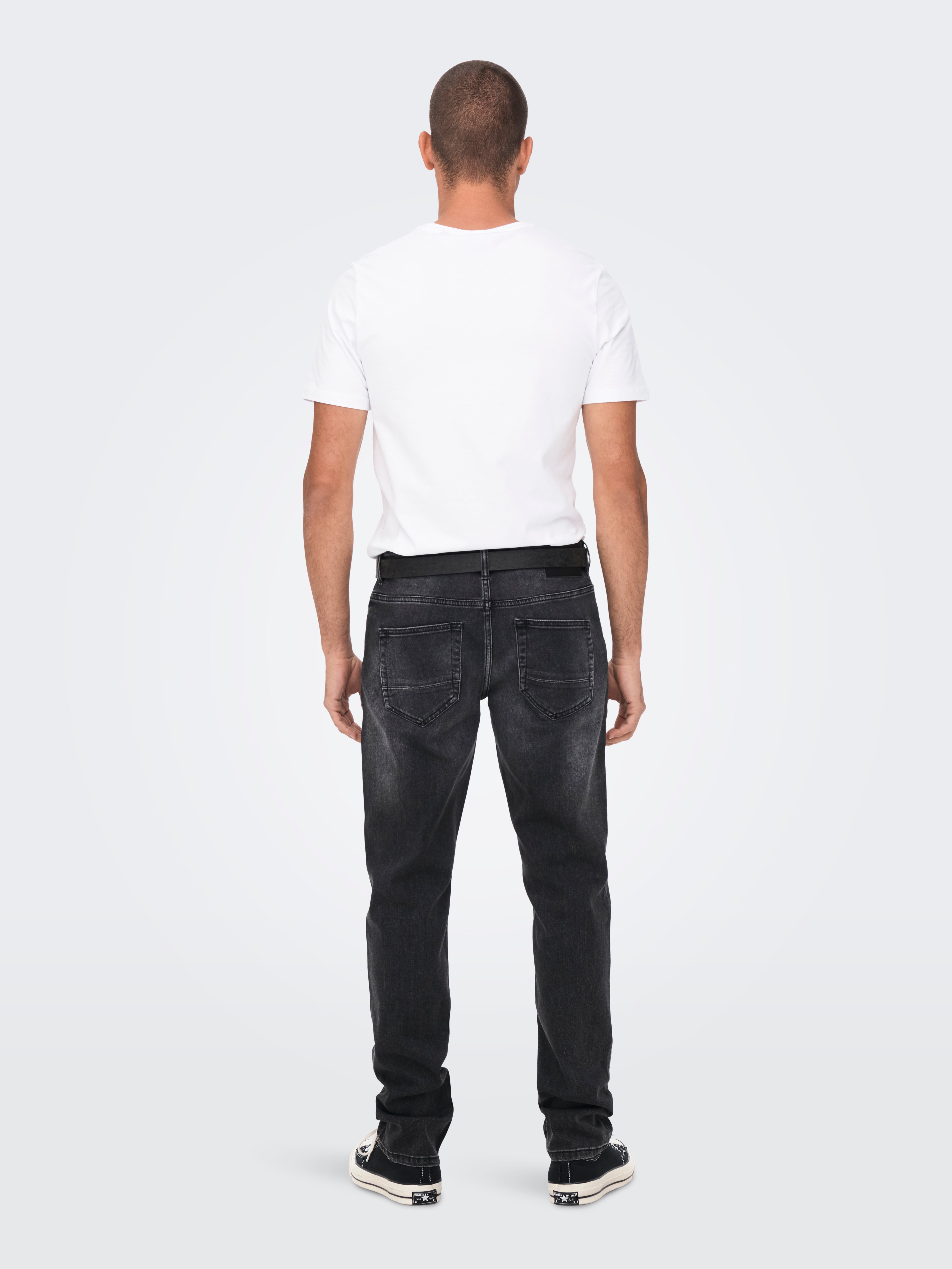 ONSWEFT Mid Rise Normal geschnitten Jeans Grey Denim