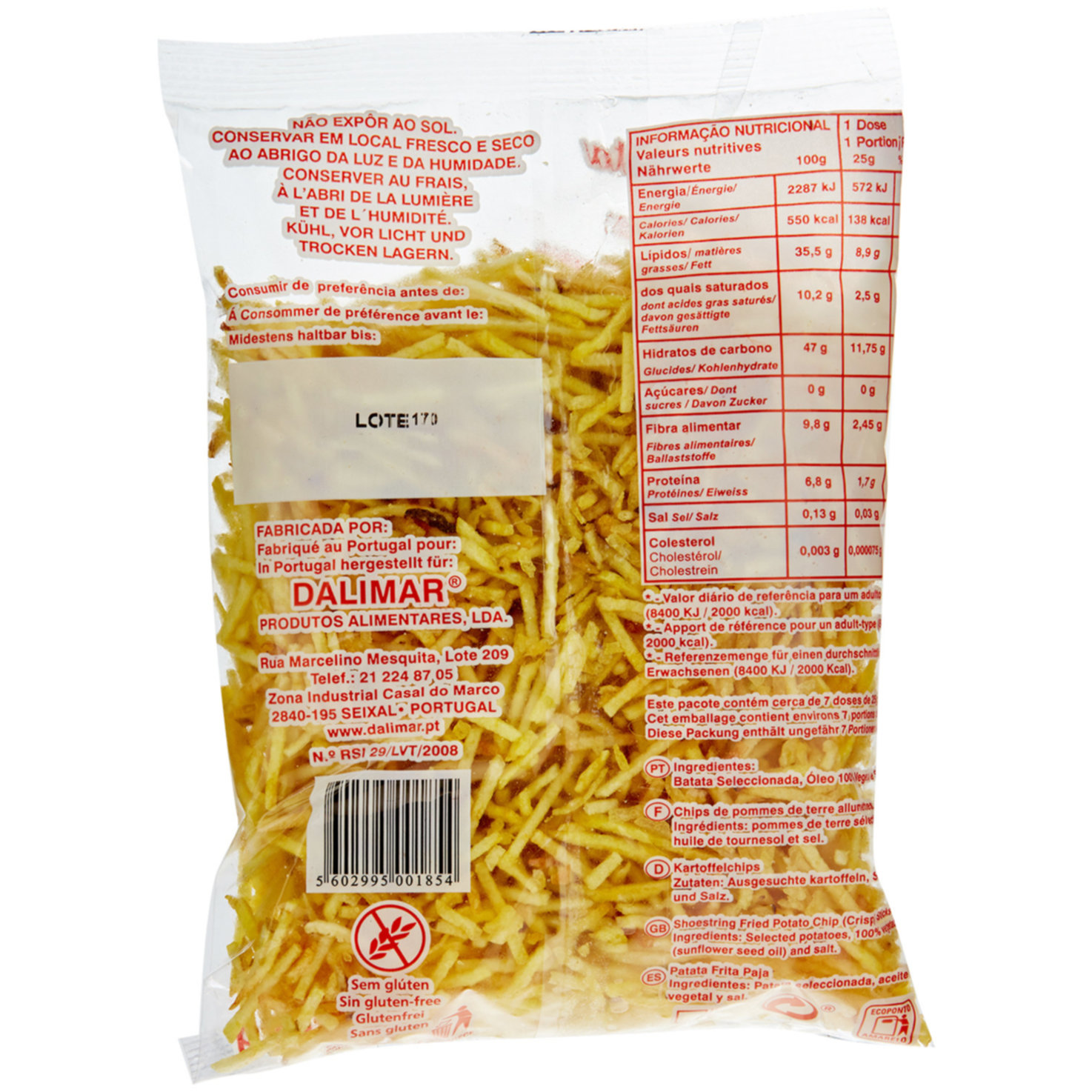 Dalimar Batata frita Kartoffelchips
