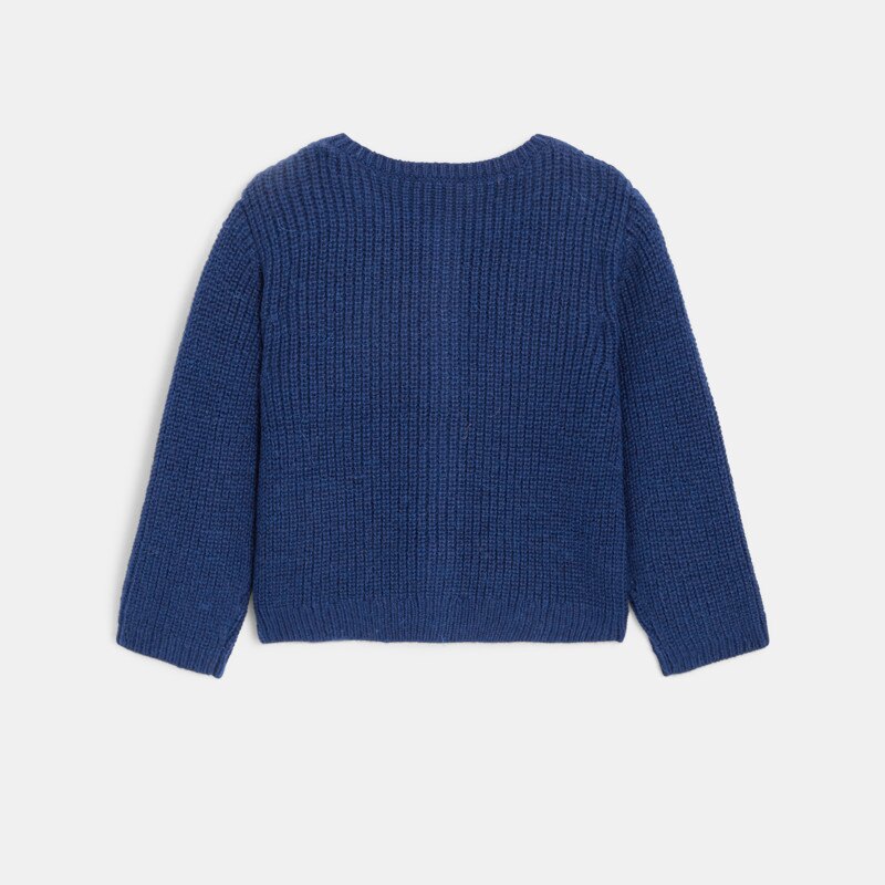 Gilet bébé fille maille tricot bleu nuit Catimini Bleu