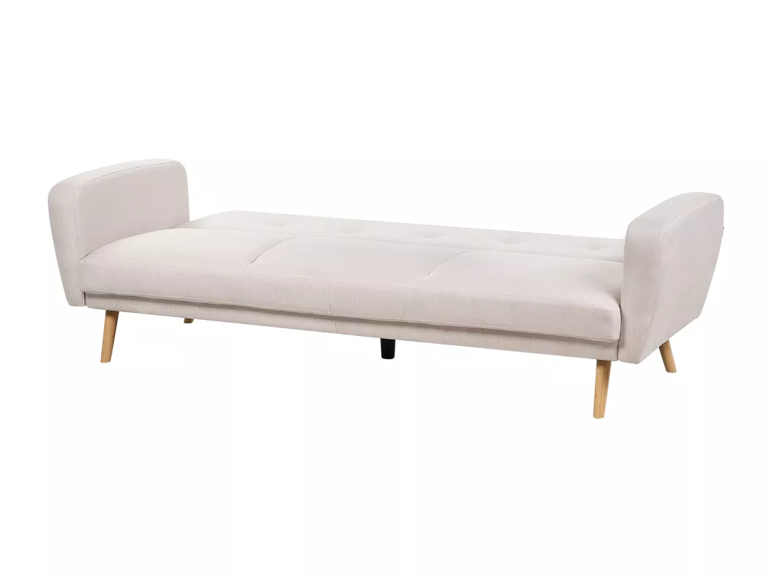 Canapé convertible 3 places en tissu beige FLORLI