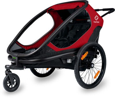 Hamax Outback Sykkelvogn inkl. Oppbevaringstrekk, Red/Black