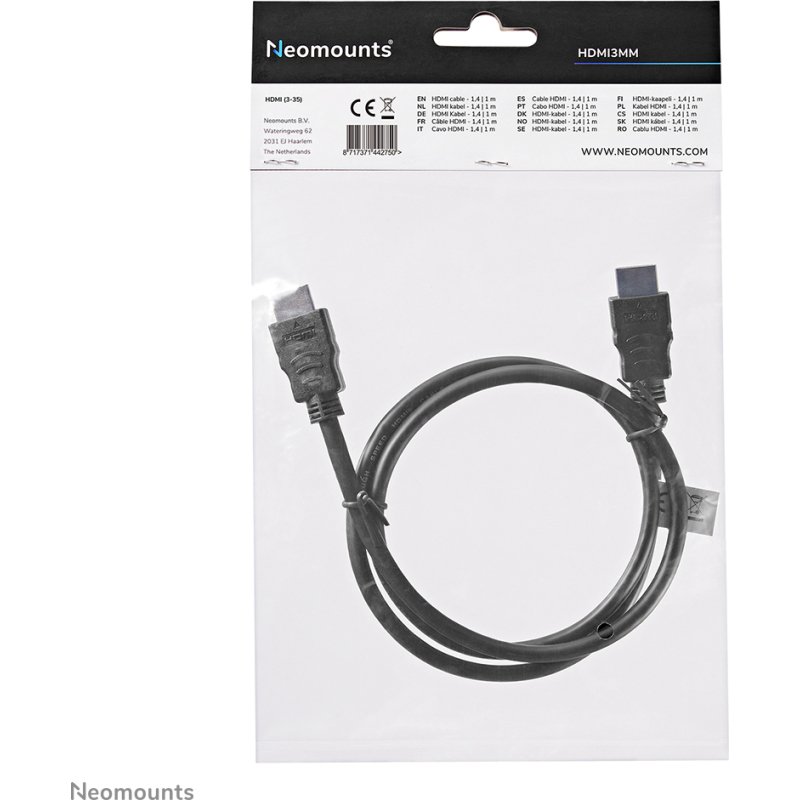 Neomounts HDMI3MM câble HDMI - 1 mètres