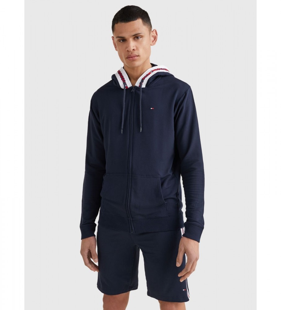 Moletom com capuz de manga comprida Tommy Hilfiger azul marinho