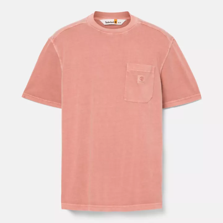 T-shirt à poche poitrine Merrymack River pour homme en rose