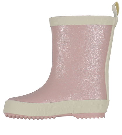 Pom Pom Gummistiefel - Rose Glitter