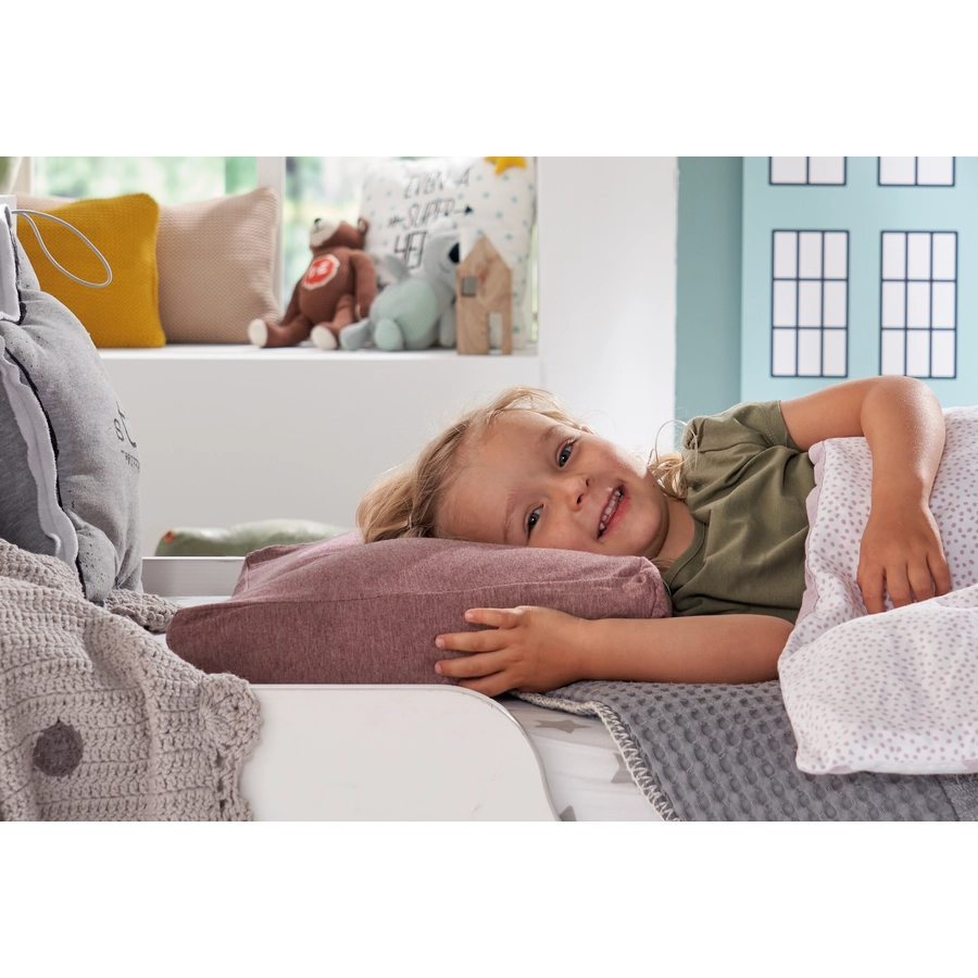THERALINE Kinderkopfkissen Melange Blaugrau Bamboo Collection