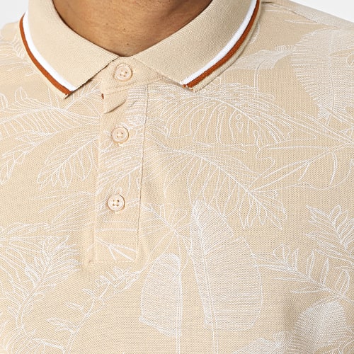 Polo Manches Courtes Pack Beige Floral