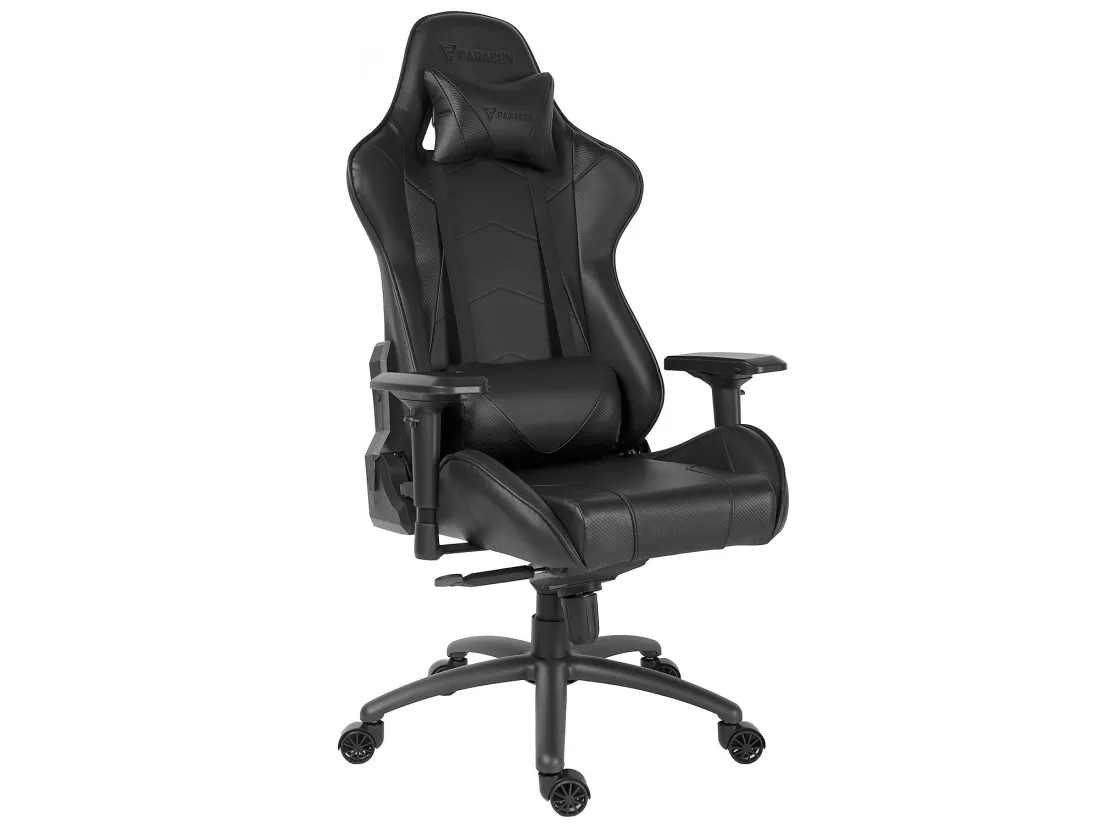 Paracon Knight Pro Fauteuil de gamer avec oreiller cervical et soutien lombaire, noir.