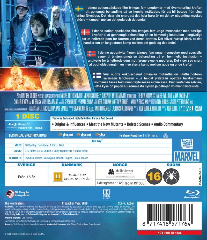 The New Mutants - 2020 - Blu-Ray