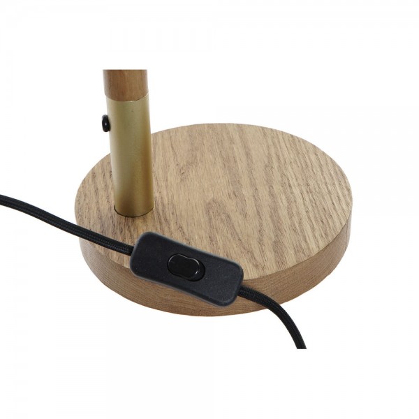 Lampe de bureau marron coton frêne (36 x 20 x 52 cm) (2 pcs)