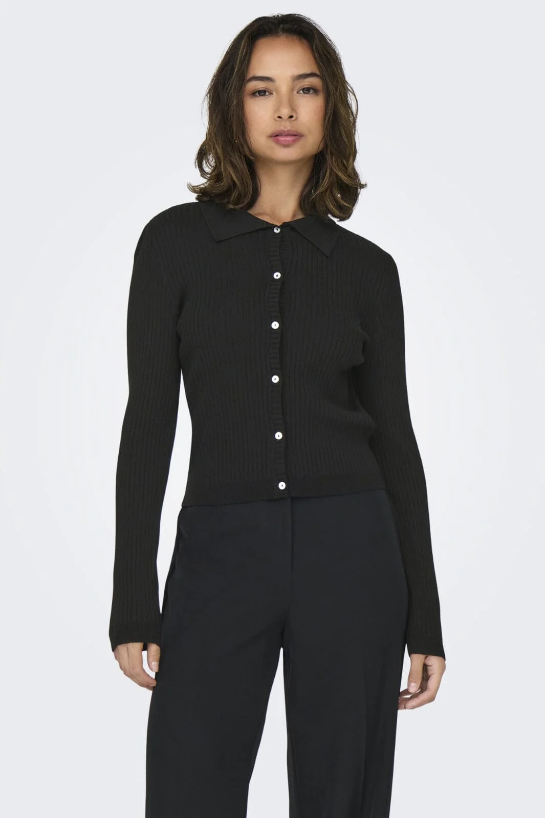 Only Onlkaya Ls Polo V-Neck Cardigan Knt 15344842 4717431 black