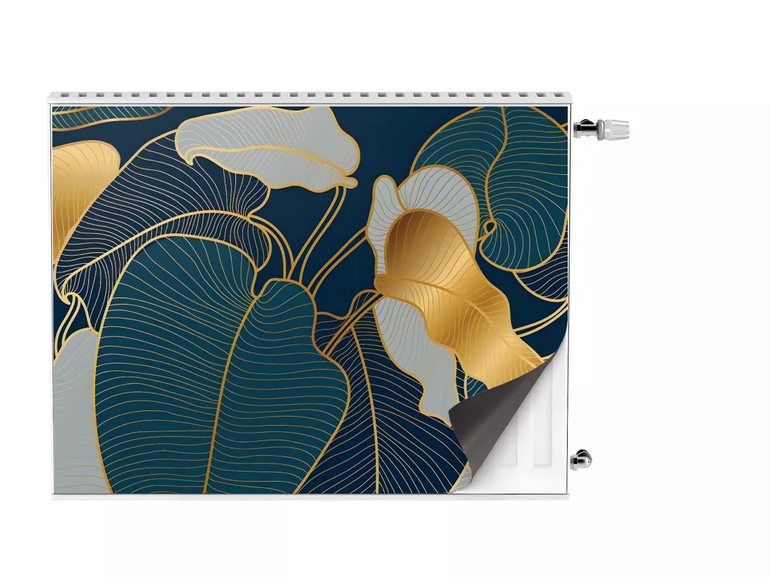 Tapis magnétique pour radiateur - Feuilles Plantes 80 x 60 cm, Aimant pour radiateur