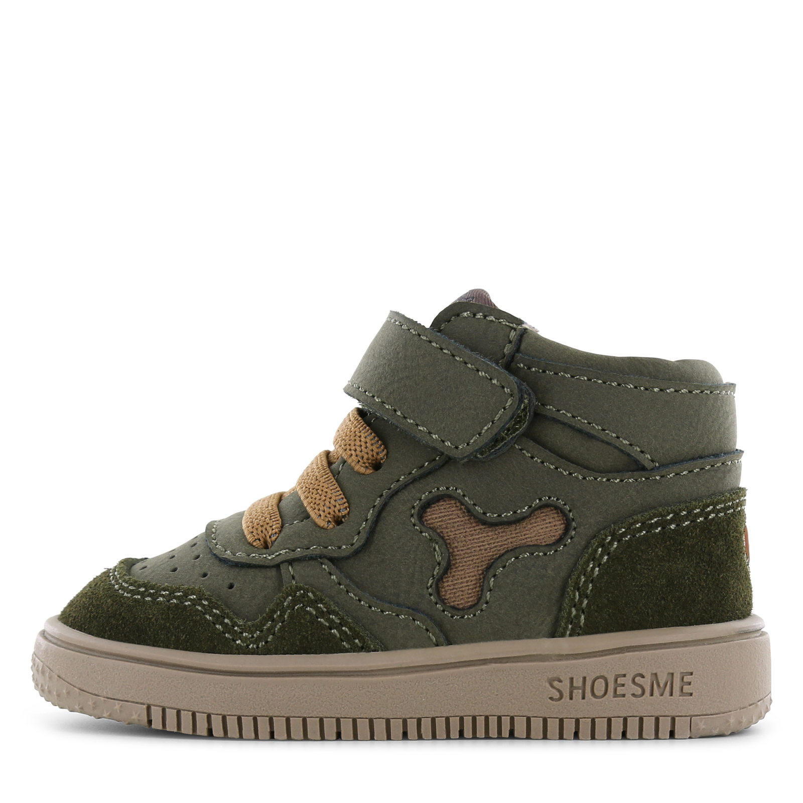 Shoesme groen basket sneakertje Microleer, Suède | Sale