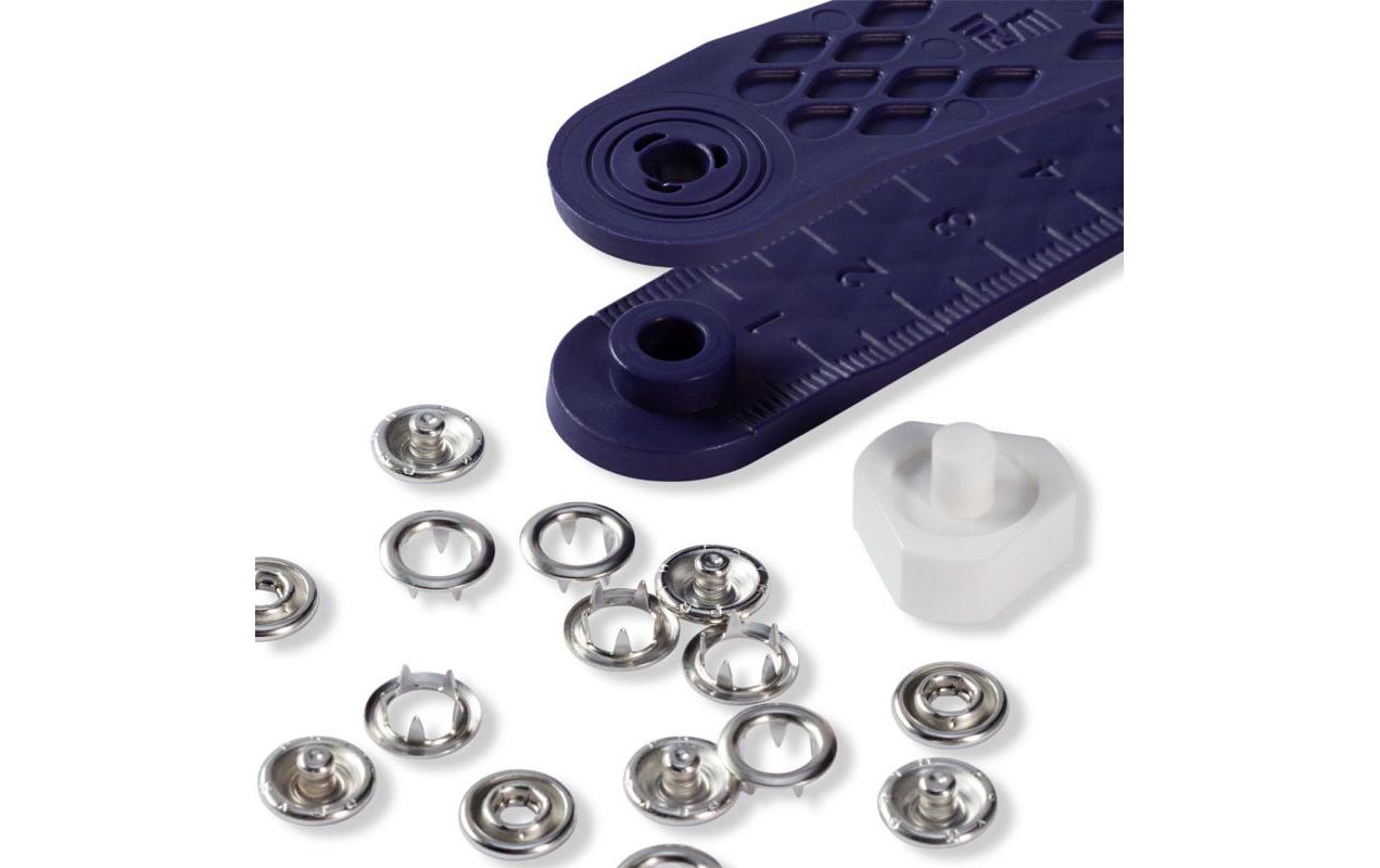 Druckknöpfe Jersey Silber, 8 mm, 10 StückNähfreie Druckknöpfe zum Nachfüllen