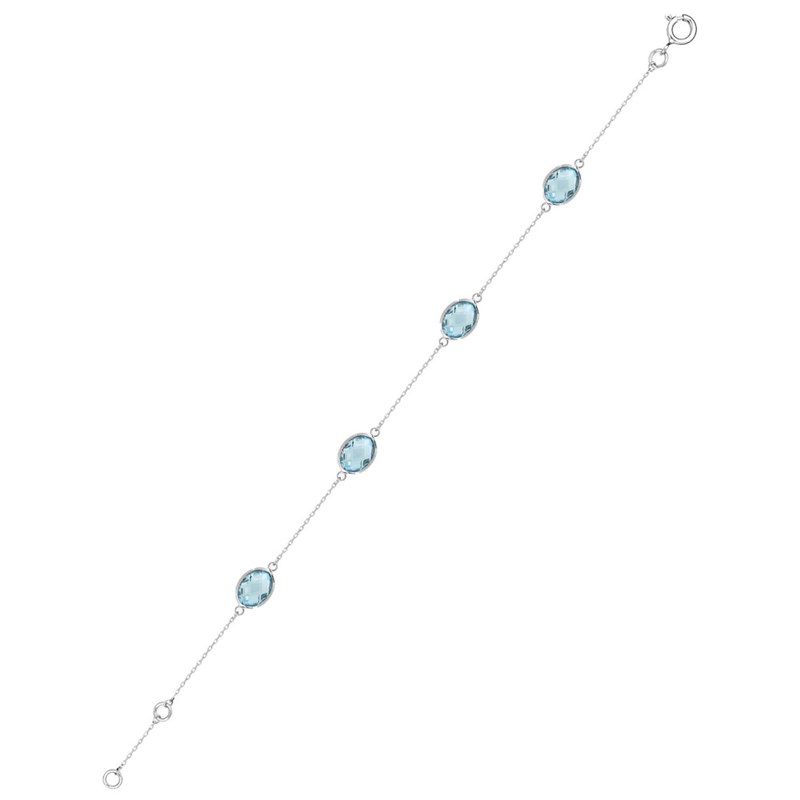 Bracelet Femme - topaze - Or 18 Carats - Longueur : 18 cm