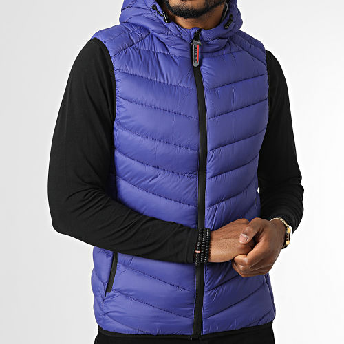 Doudoune Capuche Sans Manches 5046 Bleu Roi