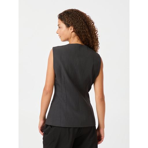 Neo Noir Fabia Structure Vest, Dark Grey, 40