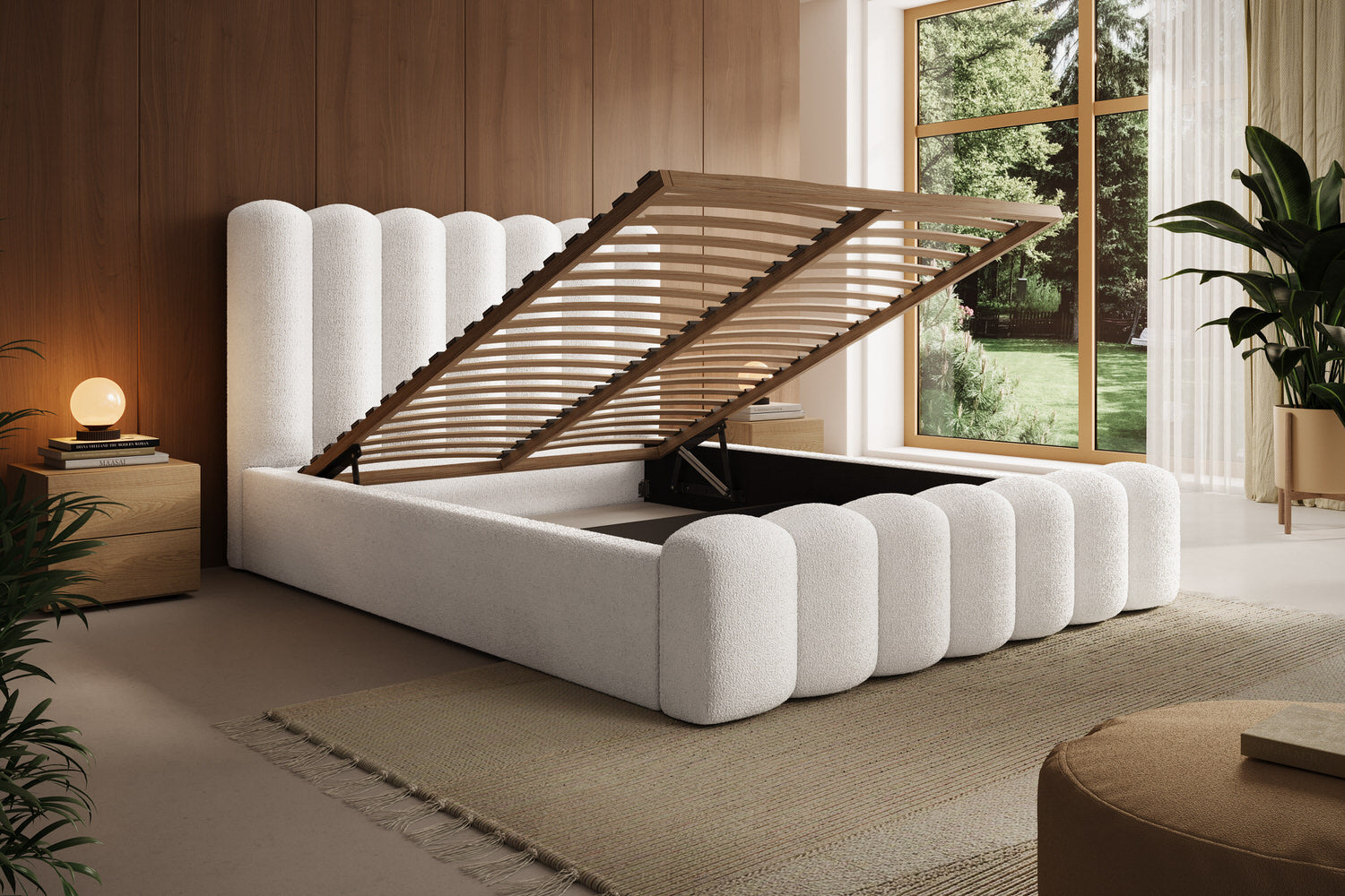 Trae Mobler Amore 160 x 200 cm Gestoffeerd Bed Naturel