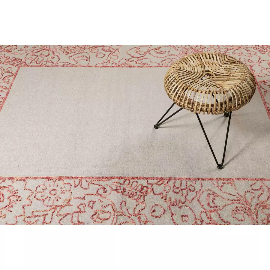 Esprit Kurzflorteppich Kayla Kelim Border rot