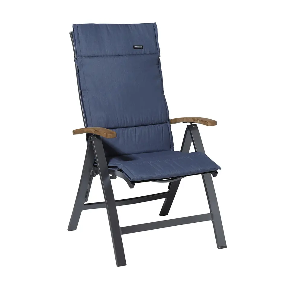 Madison - Tuinkussen Fiber Deluxe Panama safier blue - 125x50 cm - Set van 4