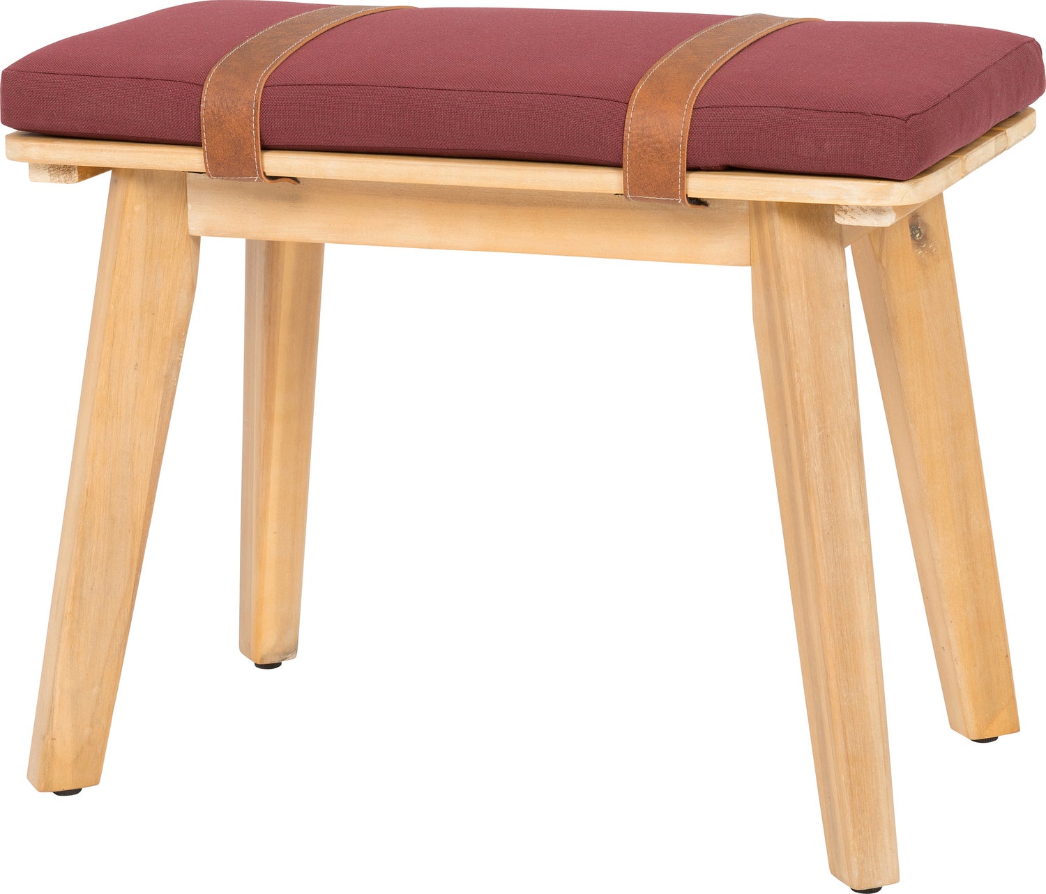 Intratuin tuinbank Parana naturel / bordeaux 60 x 36,5 x 43 cm