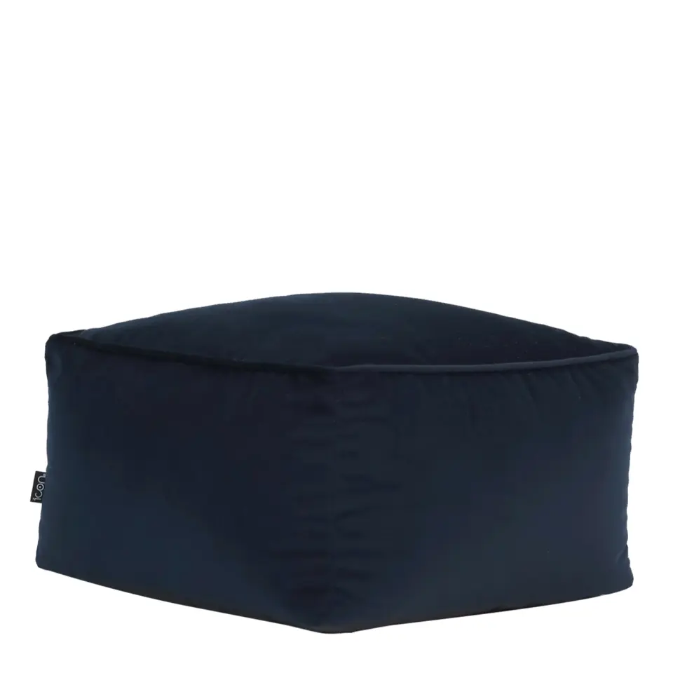 icon Zitzak en Poef Natalia - Fluwelen Zitzak - Marineblauw