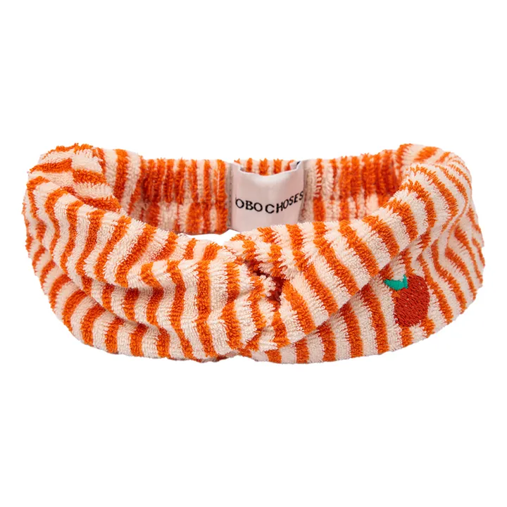 Bobo Choses Bandeau Coton Bio Eponge Rayé | Orange