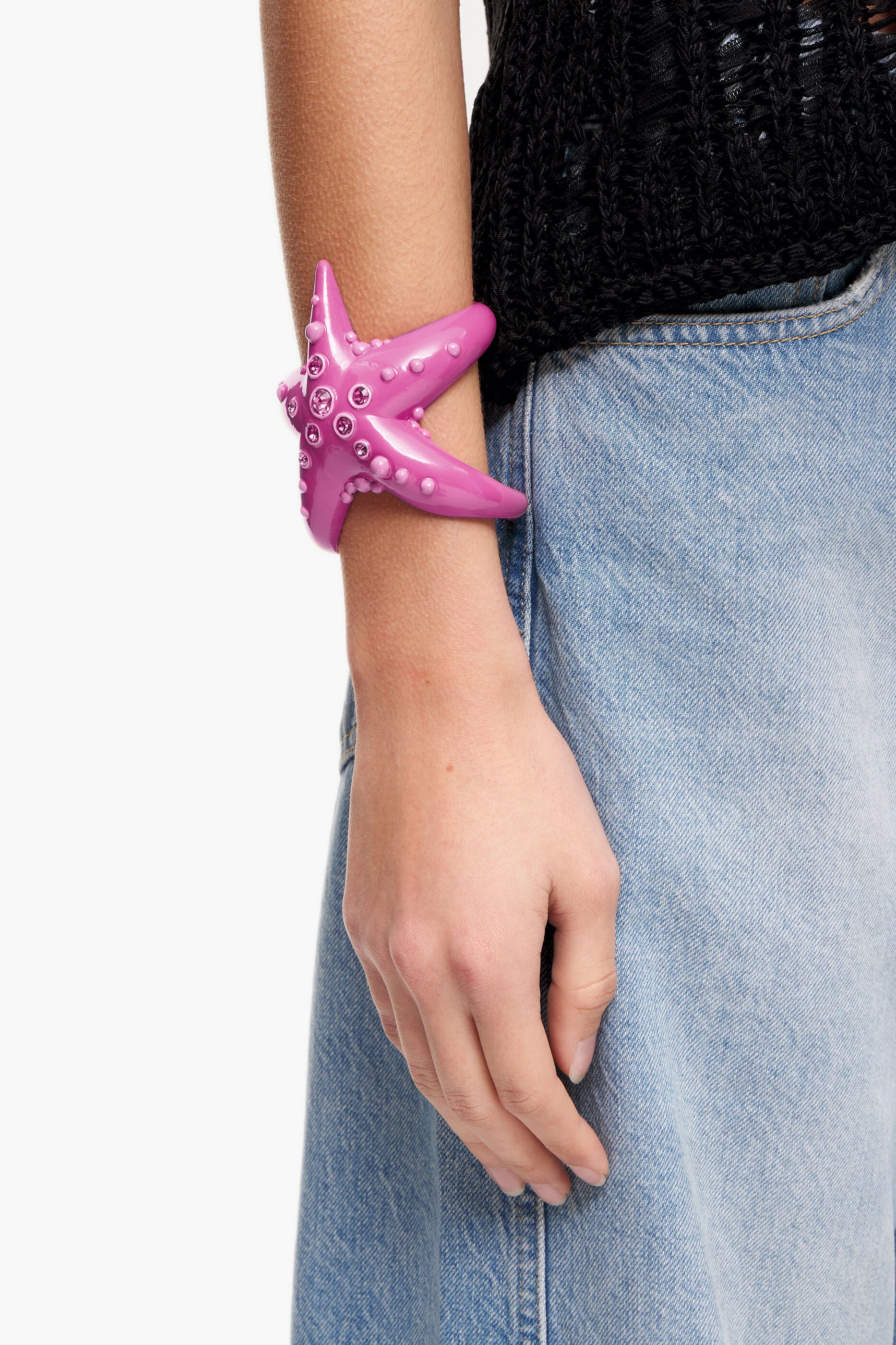 Pulseira estrela rosa