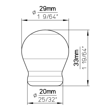 Knop Anais gekleurd 27mm