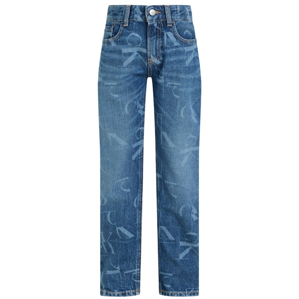 Køb Calvin Klein Radiant Blue Laser Rgd Straight Jeans