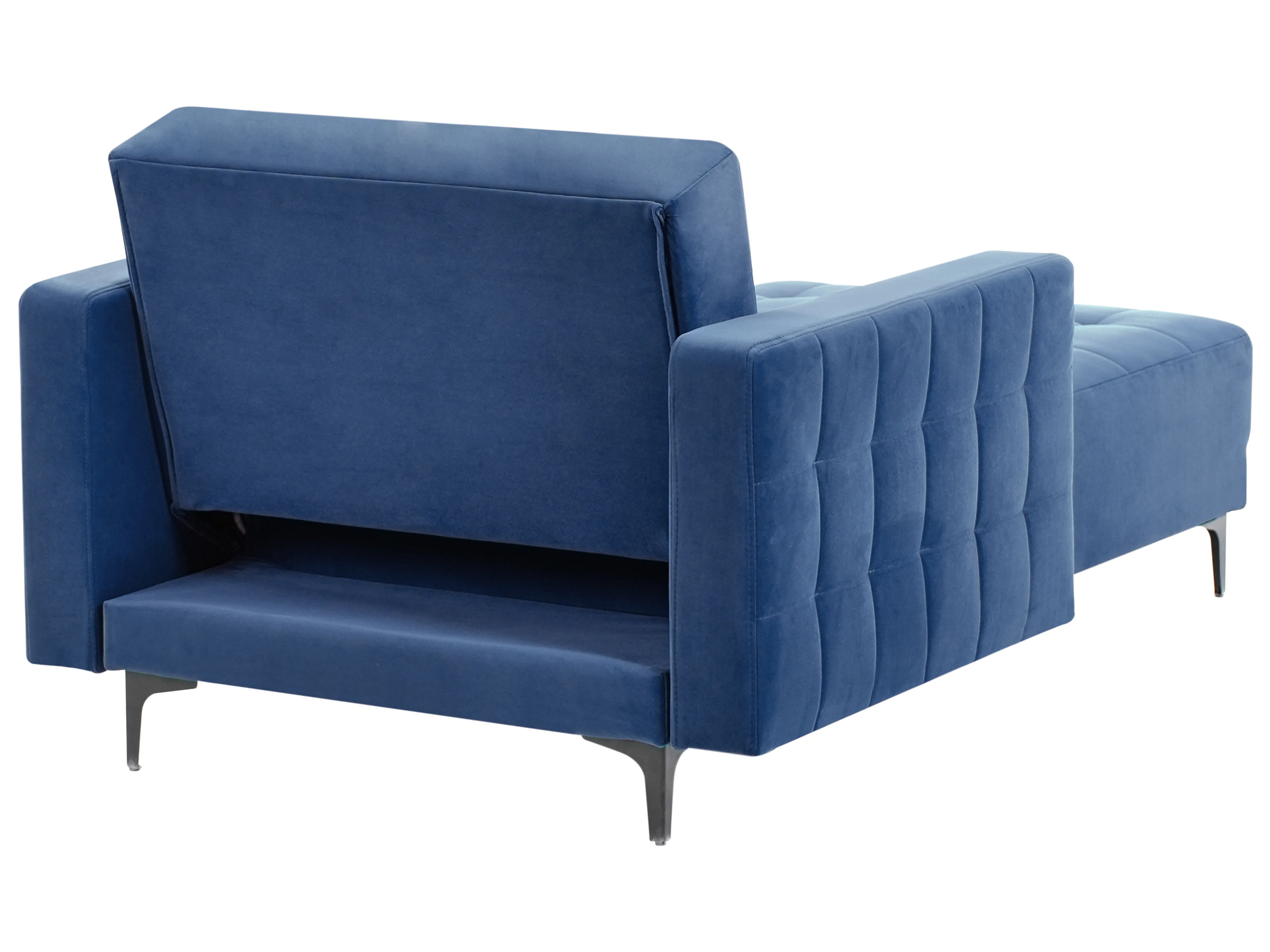 Chaise longue ABERDEEN Fluweel Blauw